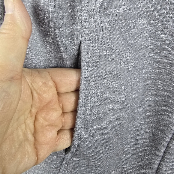 Eddie Bauer Womens Gray 3 Snap Cowl Neck Jersey Sweatshirt Wrap Jacket Size L - Picture 4 of 12